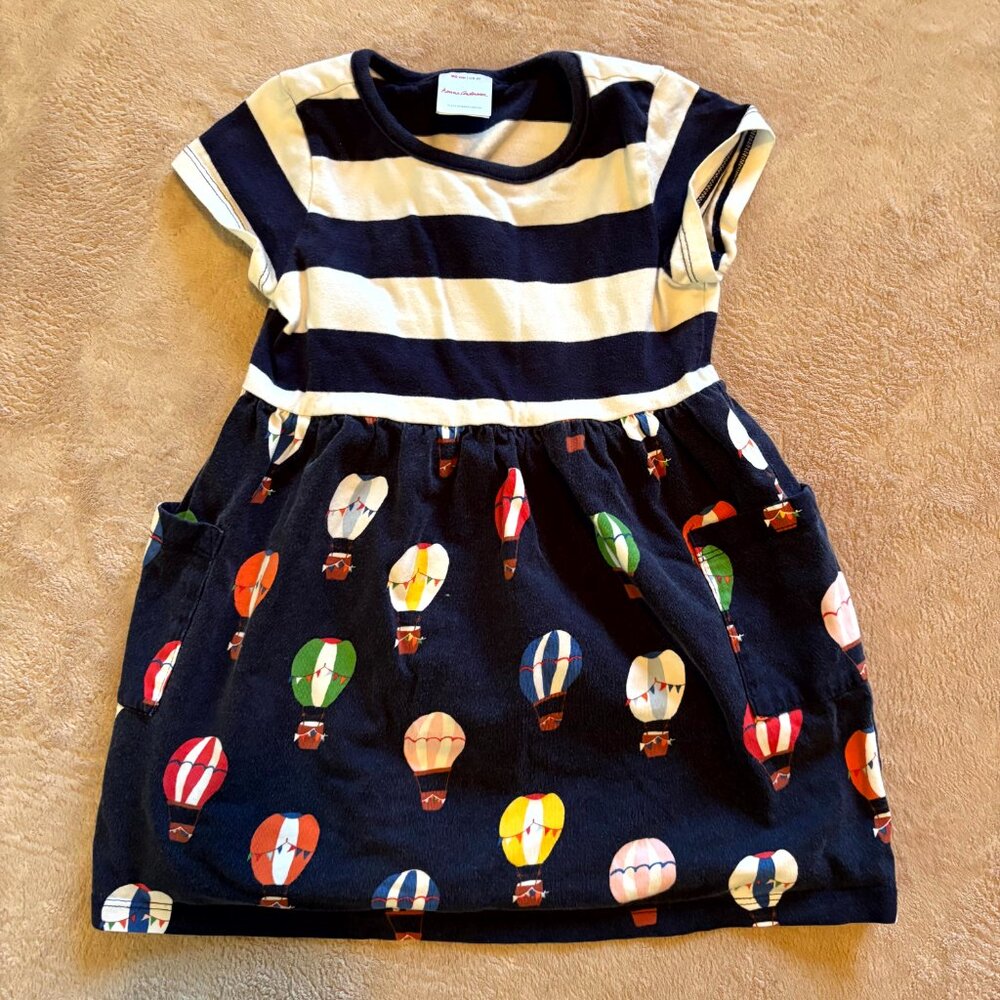 Hanna Andersson Hot Air Balloon Dress + Dino Unicorn Dress Bundle | 3T | 100% Co - Picture 2 of 11